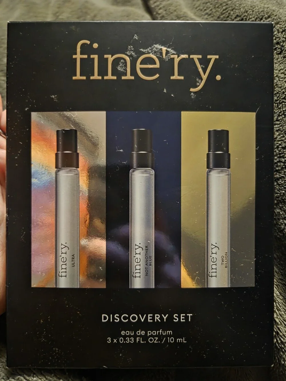 Fine'ry Mens Discovery Set 3 Travel Size Bottles 10Mls Each